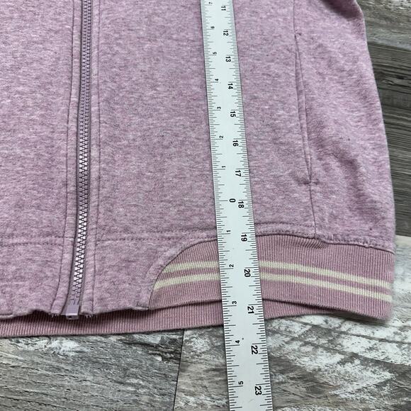 Nike Heather Purple White Womens S‎ Swoosh Back Hit Cropped Varsity Track Jacket - Picture 9 of 10